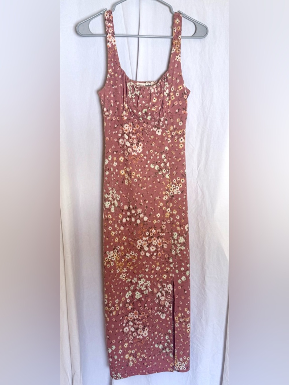 Cottagecore Floral Scoop Neck Maxi Dress Size Small